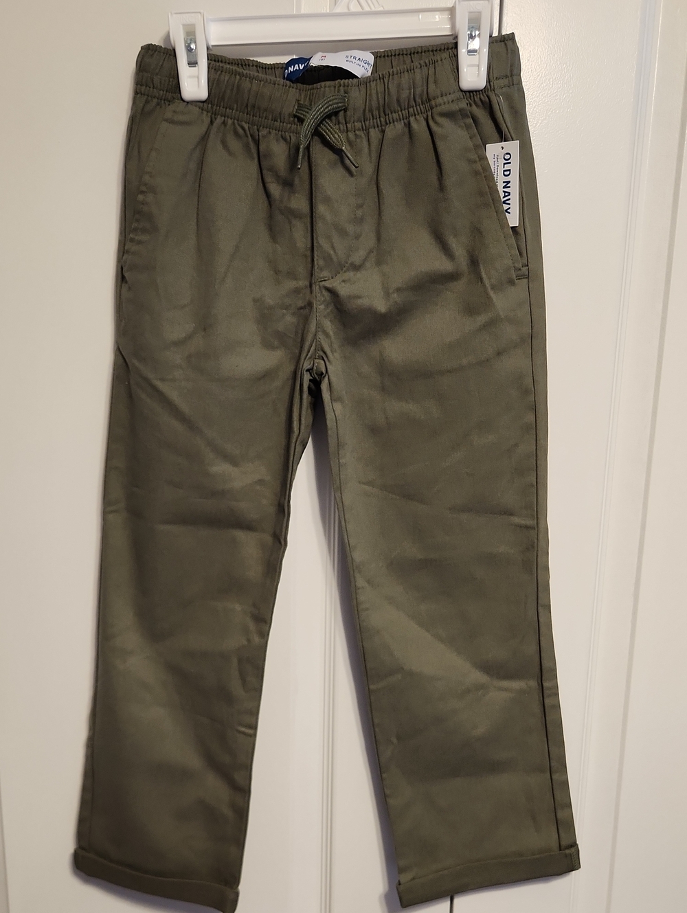 Old Navy Boy's Olive Drawstring Chinos